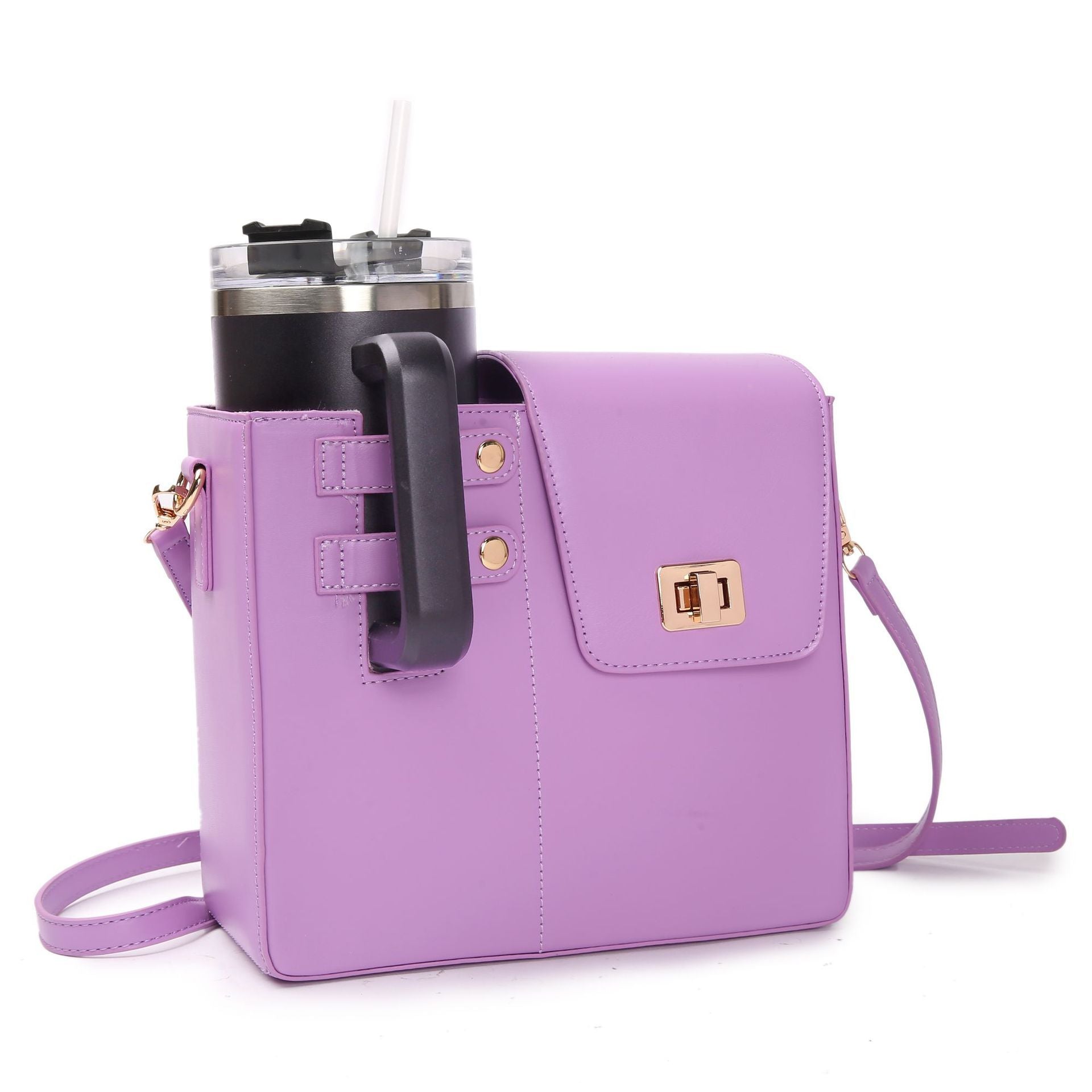 Vegan Leather Shoulder Bag-getme20260422-Calm Wears-Lilac-Calm Wears