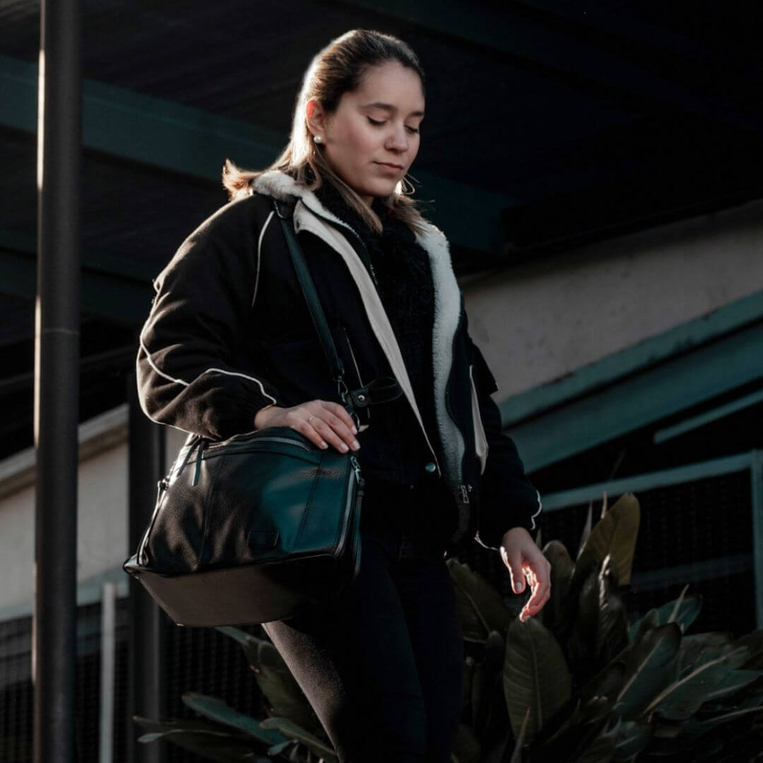 Elegant Zipper Bag - Shoulder Bag-Calm Wears-Braun-Calm Wears