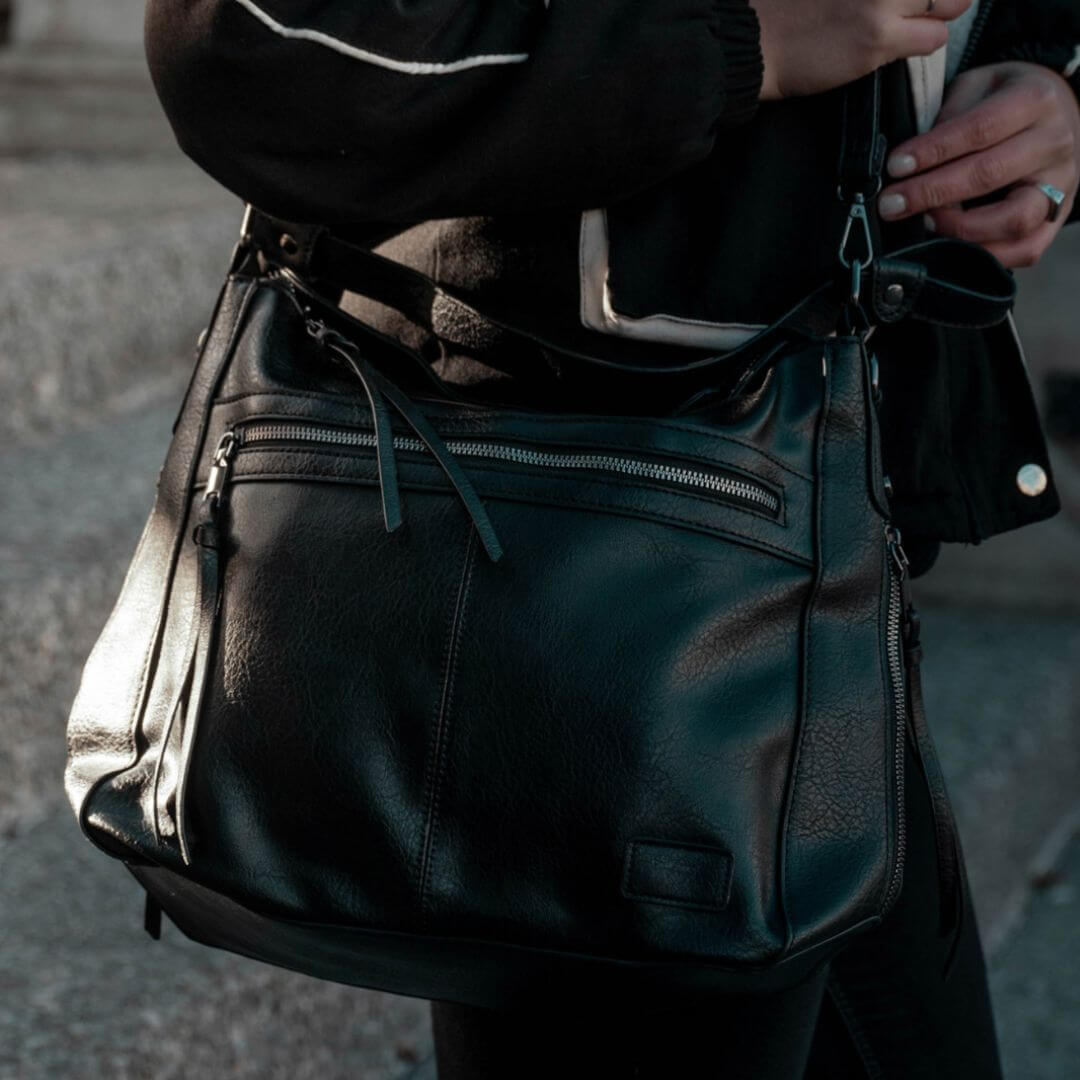 Elegant Zipper Bag - Shoulder Bag-Calm Wears-Braun-Calm Wears