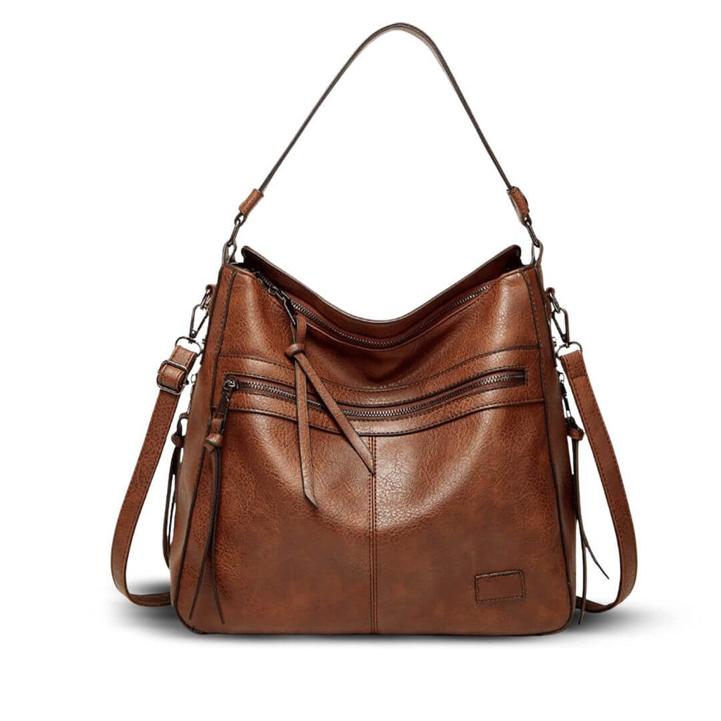 Elegant Zipper Bag - Shoulder Bag-Calm Wears-Braun-Calm Wears
