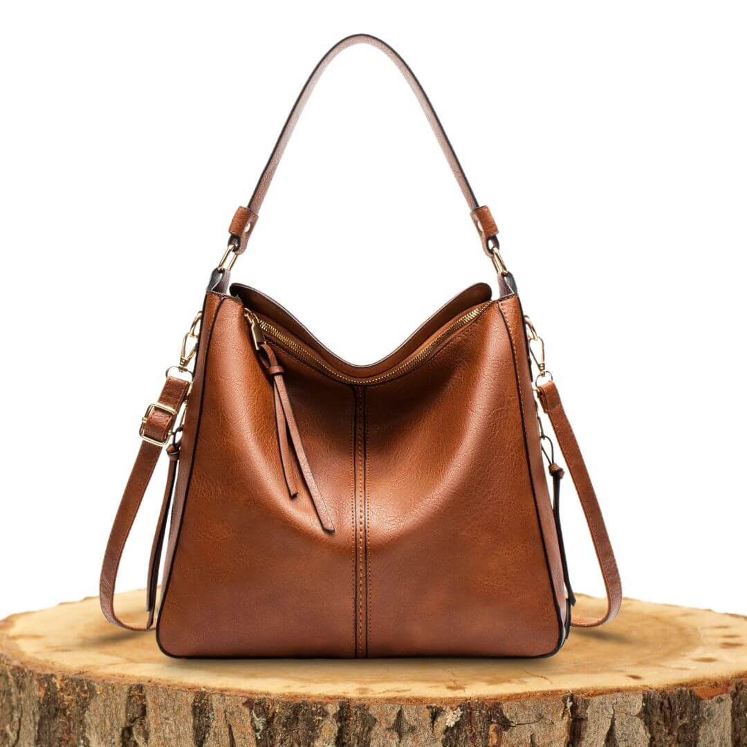 Timeless tote bag - handbag-Calm Wears-Braun-Calm Wears