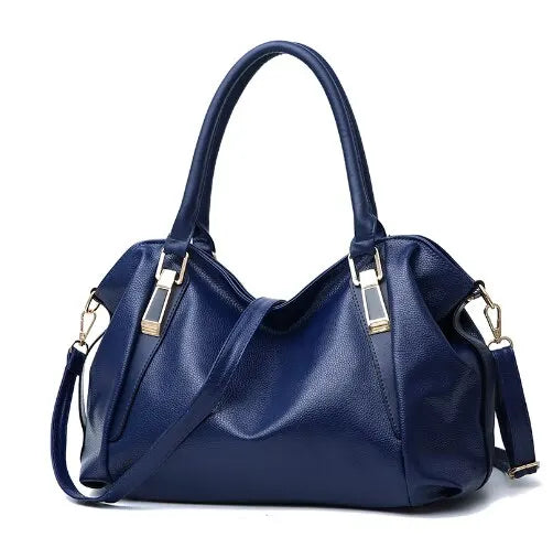 Solid color tote shoulder bag for women-trendvilla20240423-Calm Wears-Blue-Calm Wears