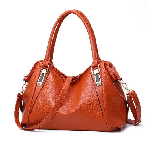 Solid color tote shoulder bag for women-trendvilla20240423-Calm Wears-Braun-Calm Wears