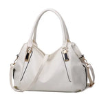 Solid color tote shoulder bag for women