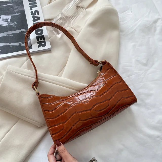 Women's leather shoulder bag in retro style-trendvilla20240423-Calm Wears-Light brown-Calm Wears
