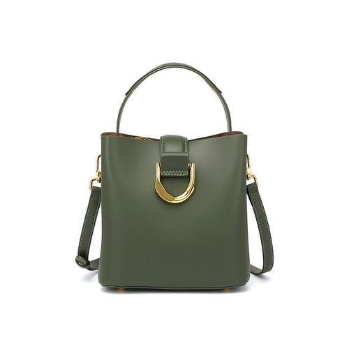 Bucket Bag with Gold D Ring and Crossbody Strap-mayfair ellis20260422-Calm Wears-Mustard green-Calm Wears