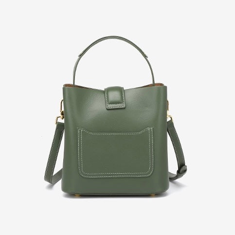 Bucket Bag with Gold D Ring and Crossbody Strap-mayfair ellis20260422-Calm Wears-Mustard green-Calm Wears