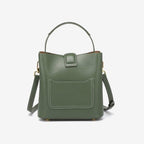 Bucket Bag with Gold D Ring and Crossbody Strap-mayfair ellis20260422-Calm Wears-Mustard green-Calm Wears