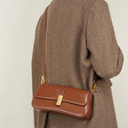 Ladies Baguette Bag with gold twist closure-mayfair ellis20260422-Calm Wears-Braun-Calm Wears