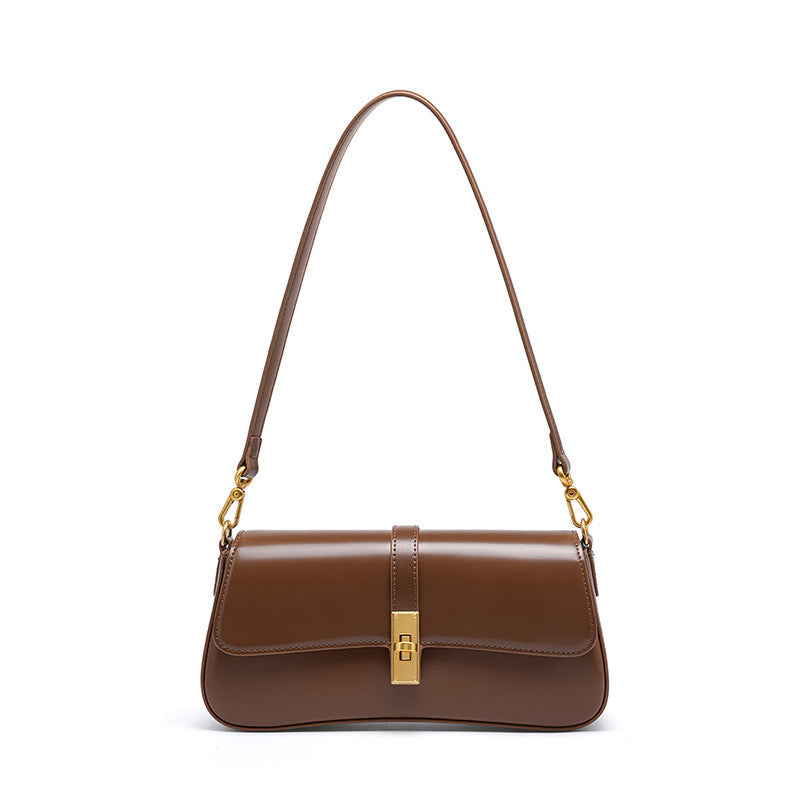 Ladies Baguette Bag with gold twist closure-mayfair ellis20260422-Calm Wears-Braun-Calm Wears