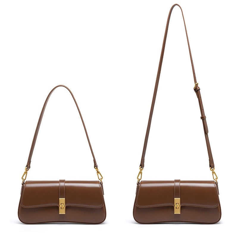 Ladies Baguette Bag with gold twist closure-mayfair ellis20260422-Calm Wears-Braun-Calm Wears