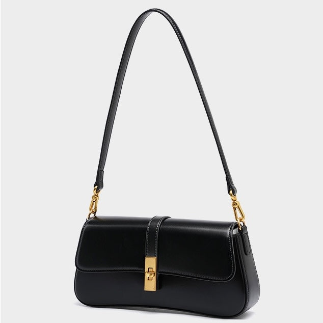 Ladies Baguette Bag with gold twist closure-mayfair ellis20260422-Calm Wears-Braun-Calm Wears