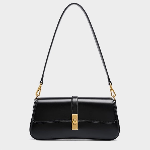 Ladies Baguette Bag with gold twist closure-mayfair ellis20260422-Calm Wears-Braun-Calm Wears