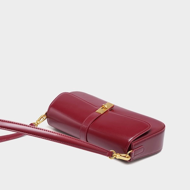 Ladies Baguette Bag with gold twist closure-mayfair ellis20260422-Calm Wears-Braun-Calm Wears