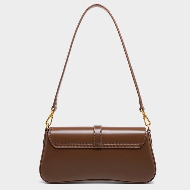 Ladies Baguette Bag with gold twist closure-mayfair ellis20260422-Calm Wears-Braun-Calm Wears