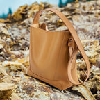 Women's Bucket Bag, Shoulder Bag with Inner Zipper Pocket-mayfair ellis20260422-Calm Wears-Braun-Calm Wears