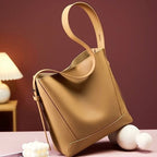 Women's Bucket Bag, Shoulder Bag with Inner Zipper Pocket-mayfair ellis20260422-Calm Wears-Braun-Calm Wears