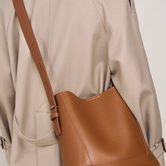 Women's Bucket Bag, Shoulder Bag with Inner Zipper Pocket-mayfair ellis20260422-Calm Wears-Braun-Calm Wears