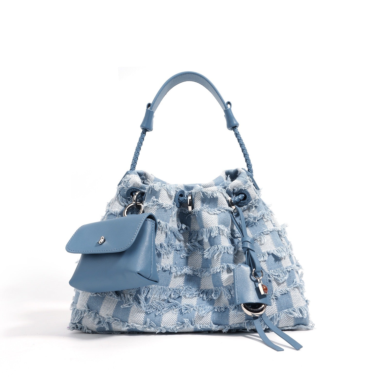 Fringe Bucket Bag with detachable mini pouch-mayfair ellis20260422-Calm Wears-Blue-Calm Wears