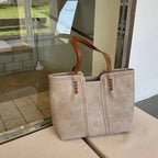 Large vegan leather tote bag, work shoulder bag-mayfair ellis20260422-Calm Wears-Beige-Calm Wears