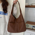 Hobo crossbody bag made of synthetic leather courier bag