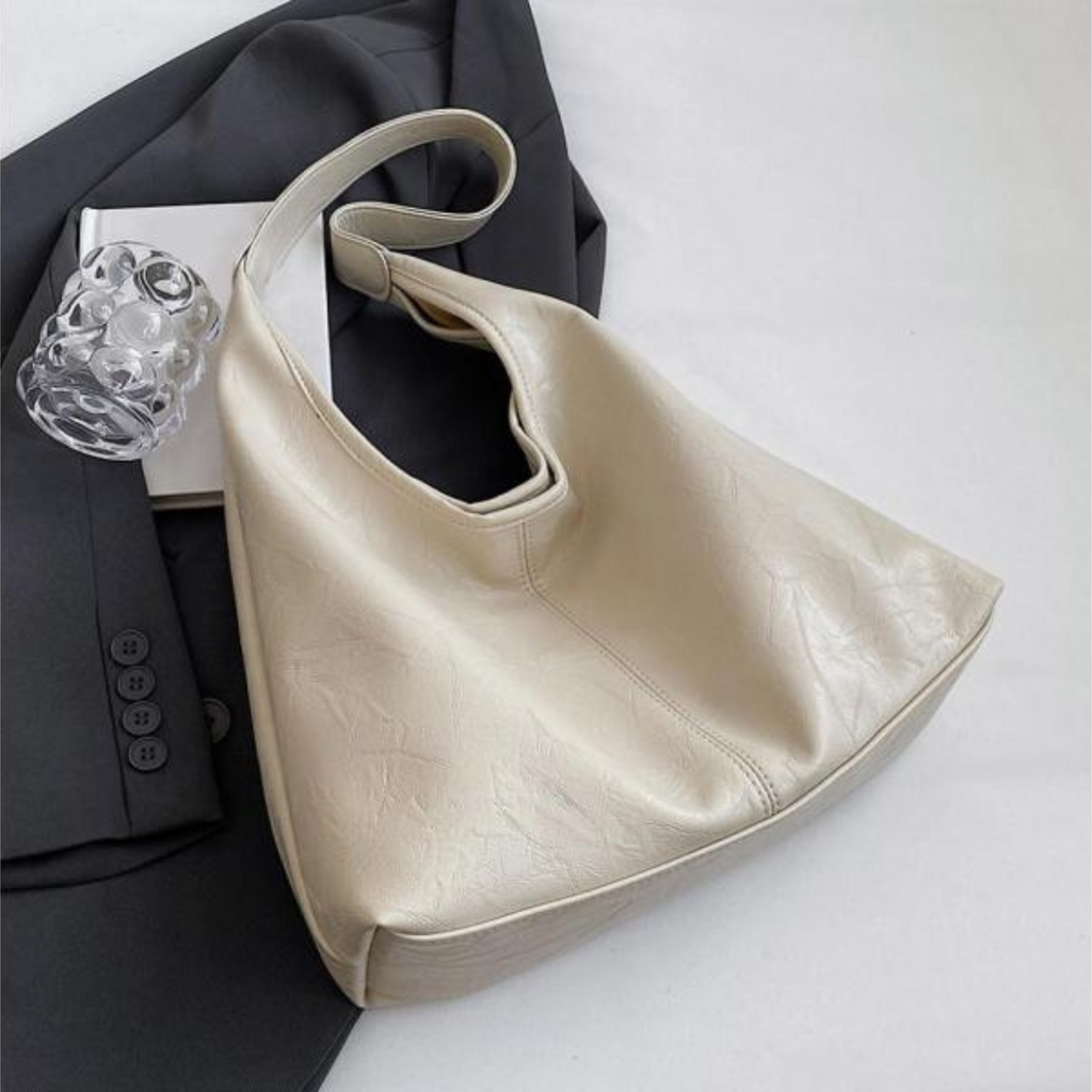 Large Faux Leather Shoulder Bag Women's Handbag