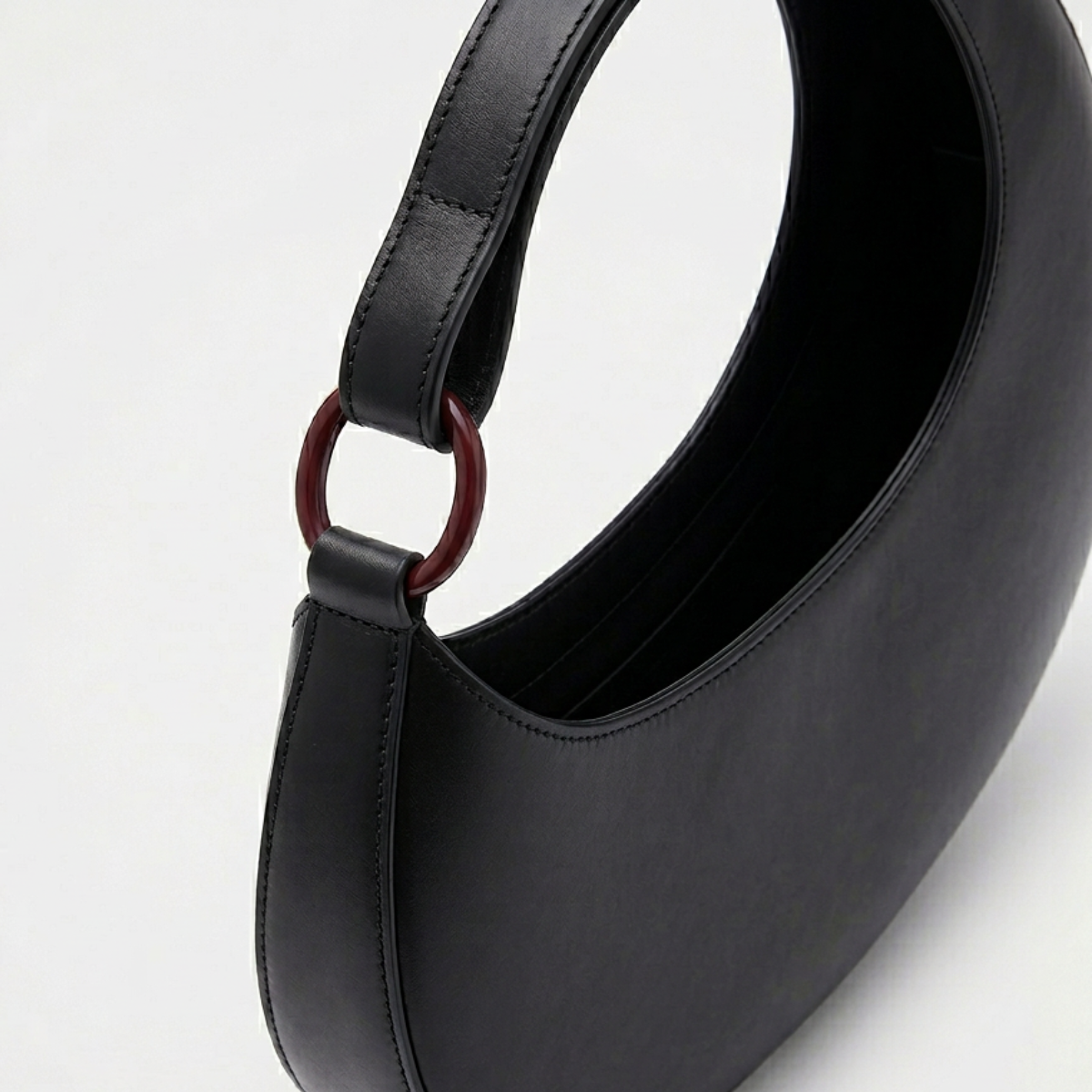 Vegan Leather Moon Bag for Women
