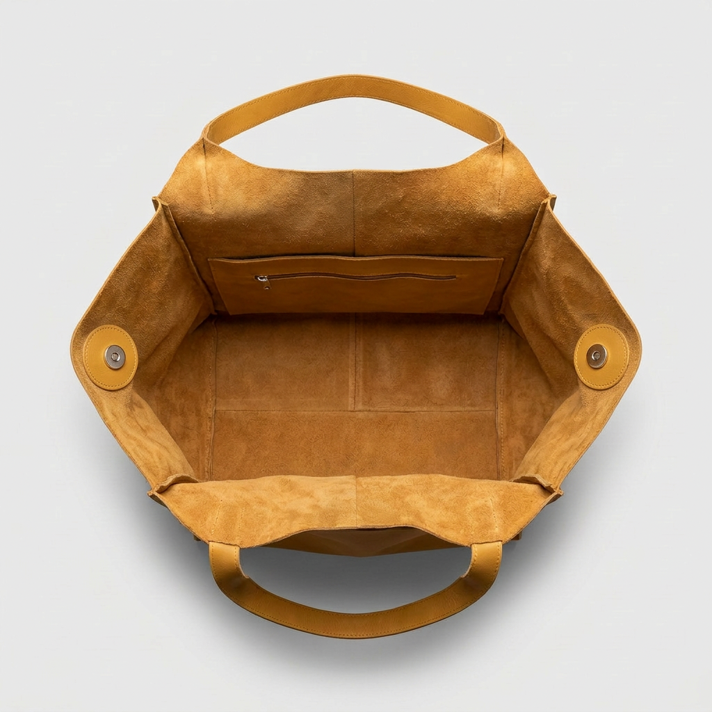 Oversized Leather Tote Bag, Large Shoulder Bag-mayfair ellis20260422-Calm Wears-Yellow-Calm Wears