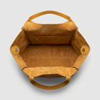 Oversized Leather Tote Bag, Large Shoulder Bag-mayfair ellis20260422-Calm Wears-Yellow-Calm Wears