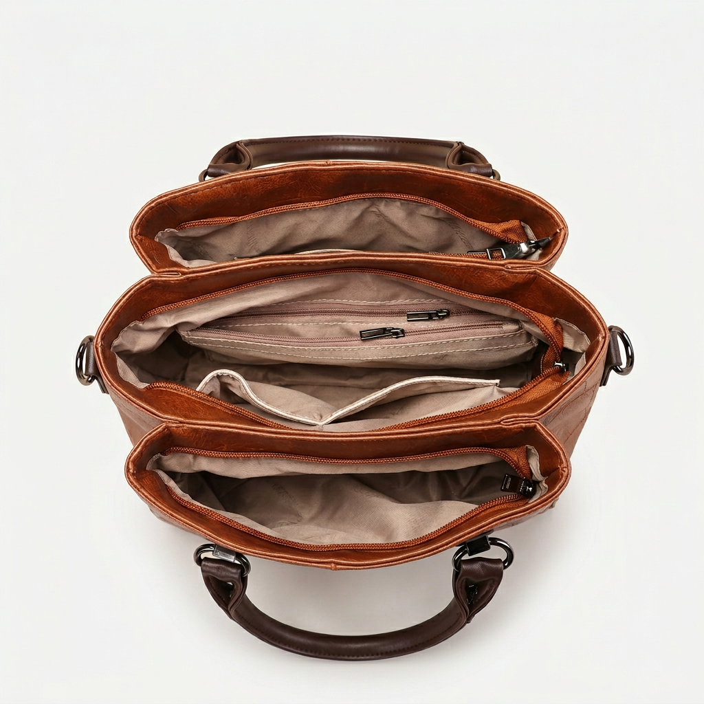 Vegan Leather Top-Handle Shoulder Bag-mayfair ellis20260422-Calm Wears-Braun-Calm Wears
