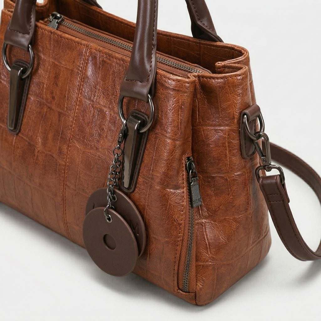 Vegan Leather Top-Handle Shoulder Bag-mayfair ellis20260422-Calm Wears-Braun-Calm Wears