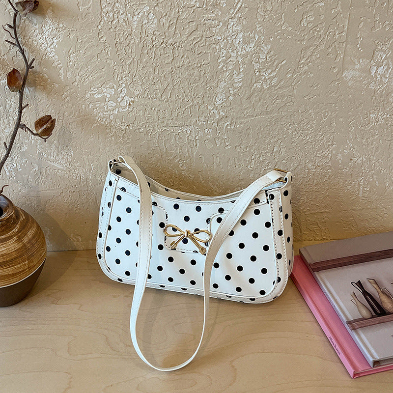 WoPolka Dot Patterned Hobo Handbag