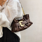 Women's crossbody bag with elegant chain accent and soft upper material-https://detail.1688.com/offer/989331176390.html-Calm Wears-Black-nothing-Calm Wears