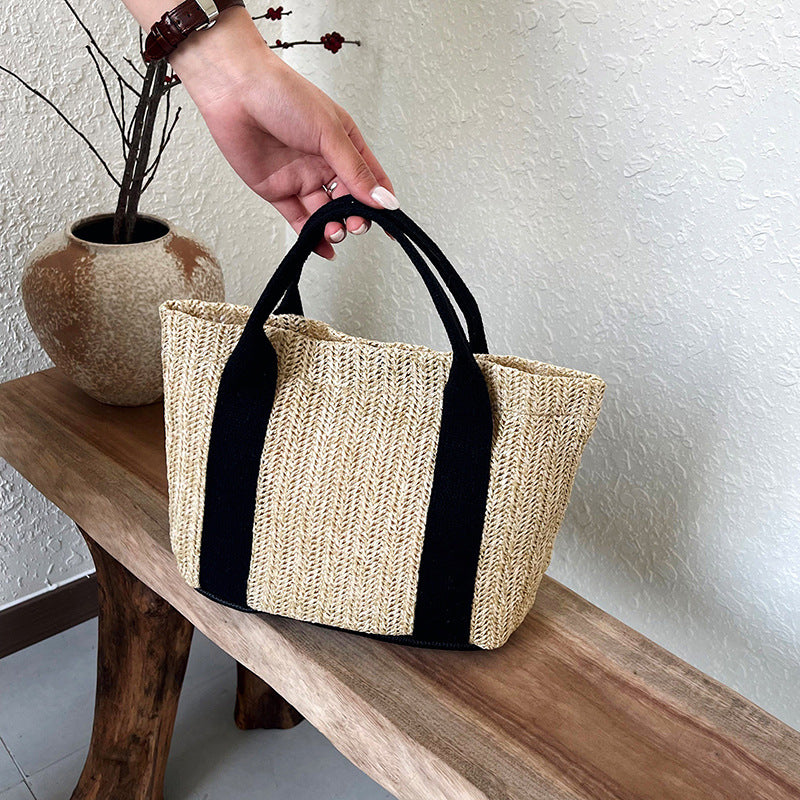 WoEco-Friendly Straw Beach Tote