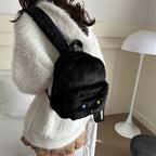 Plush backpack with playful design