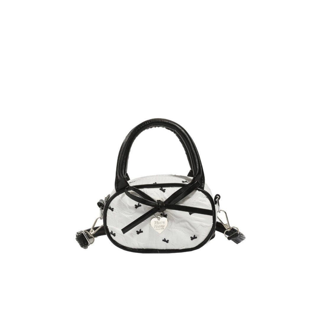 Quilted Mini Handbag with Heart Detail