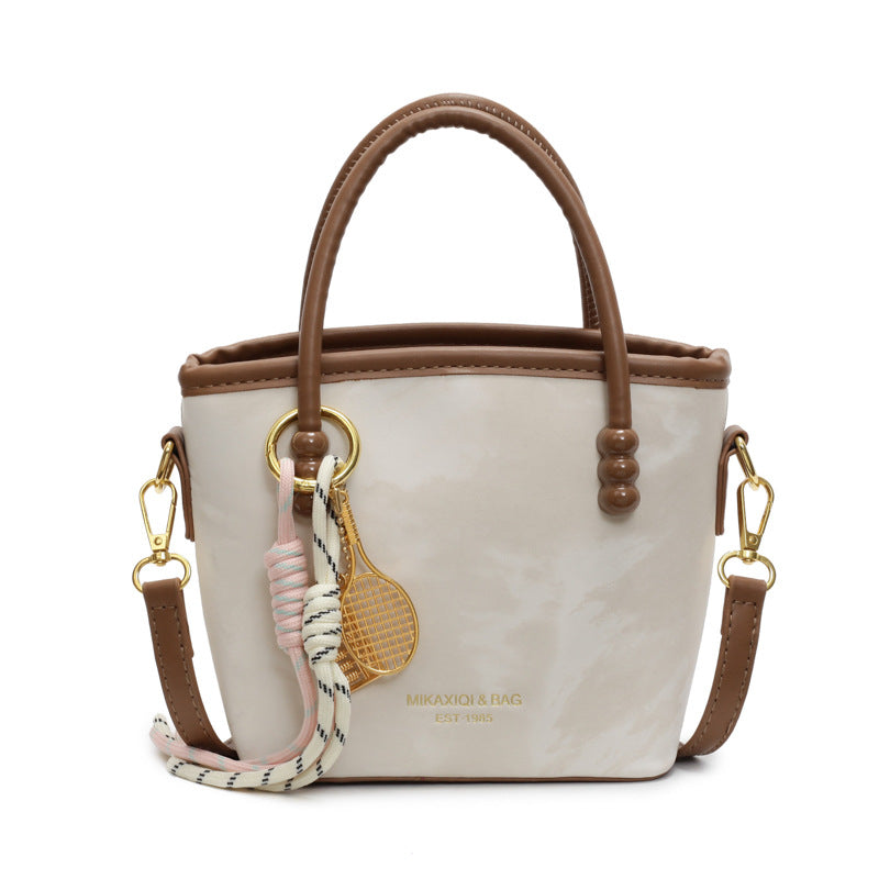 Women's Mini-Shopper Bag with Fashionable Chain Application-https://detail.1688.com/offer/895331662229.html-Calm Wears-Cream-Size: With pendant-Calm Wears