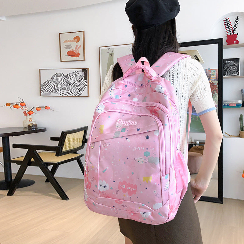 Cheerful school backpack with child-friendly design
