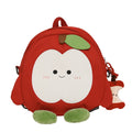 Plush Backpack in Cheerful Apple Design
