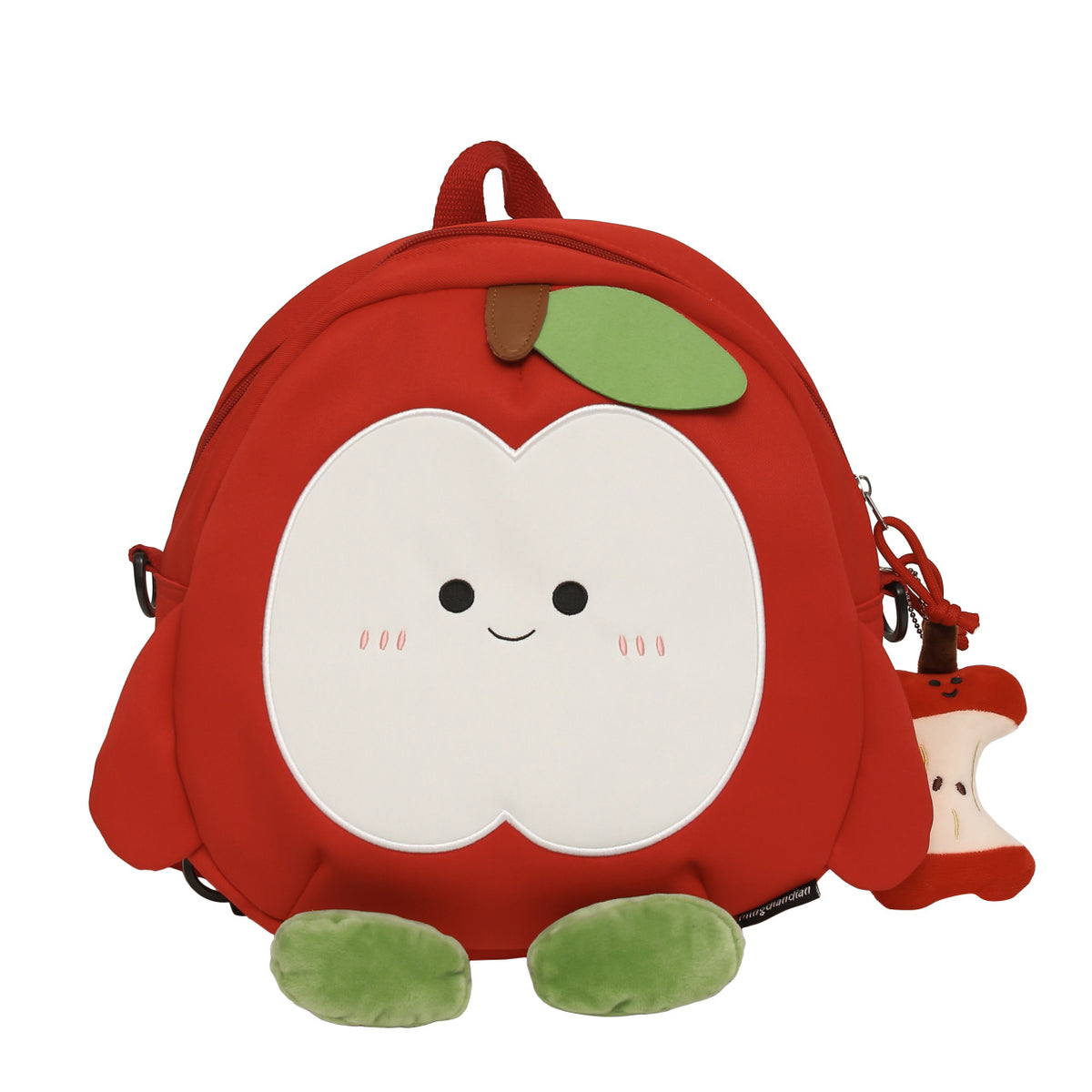 Plush Backpack in Cheerful Apple Design