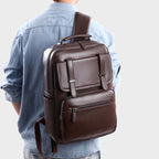 Leather Laptop Backpack Calm Wears