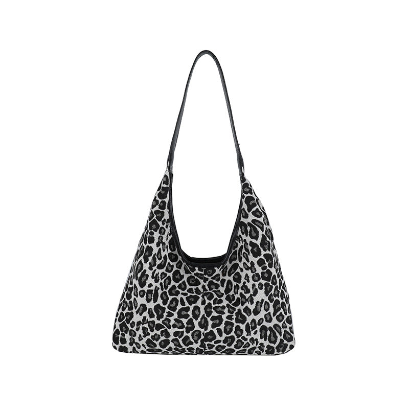Stylish Leopard Print Hobo Bag