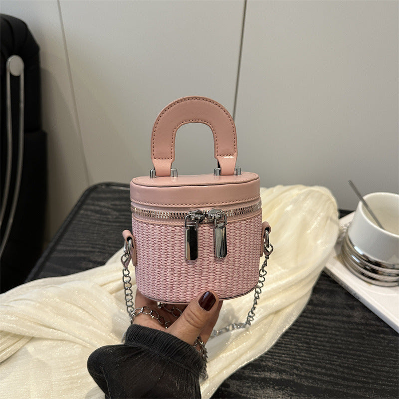 Women's mini backpack handbag with elegant zipper and practical carrying handle