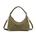 Woven Suede Hobo Bag