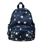 Star-Print Multi-Pocket Backpack