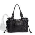 Distressed Leather Satchel Bag