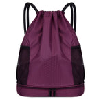 Lightweight Hexagonal Pattern Drawstring Backpack