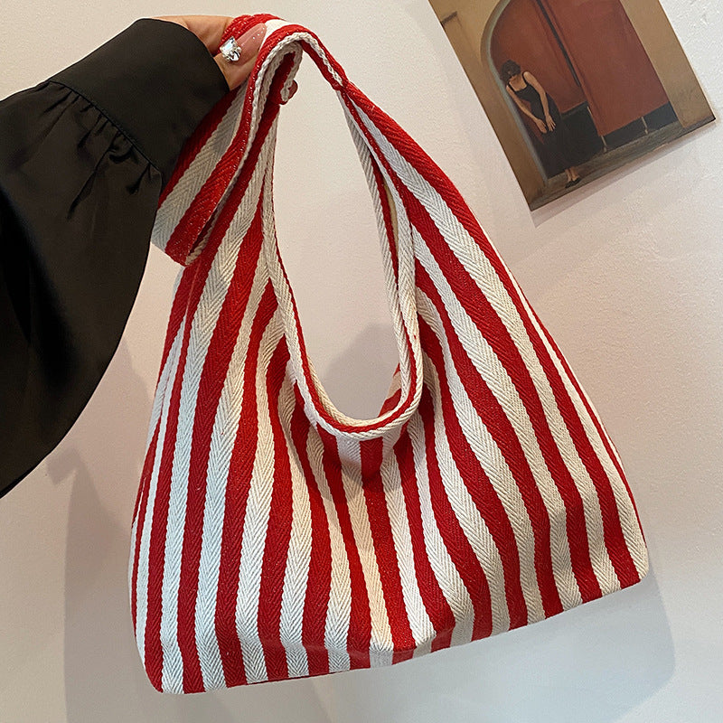 Ladies Jute Tote Bag with stylized stripe pattern-https://detail.1688.com/offer/874252926583.html-Calm Wears-Rot-nothing-Calm Wears
