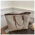 Ladies elegant tote bag with geometric pattern-https://detail.1688.com/offer/999218311520.html-Calm Wears-Khaki-nothing-Calm Wears