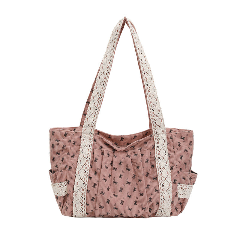 WoElegant Floral Print Tote Bag